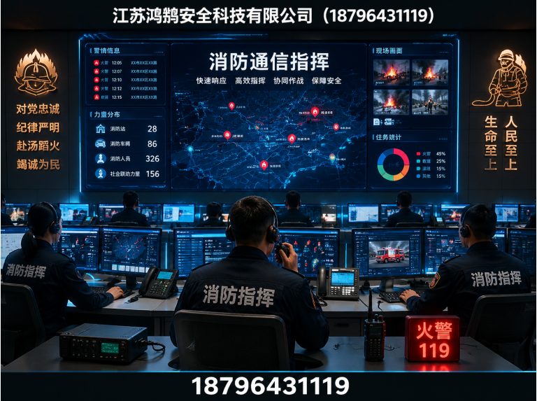 济南消防通信指挥展示图